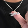 Load image into Gallery viewer, Custom Mini Diamond Letter Necklace