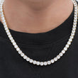 Load image into Gallery viewer, Round Cut Tennis Chain (6mm) in Yellow Gold