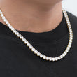 Load image into Gallery viewer, Round Cut Tennis Chain (6mm) in Yellow Gold