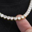 Load image into Gallery viewer, Round Cut Tennis Chain (6mm) in Yellow Gold