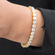 Load image into Gallery viewer, Round Cut Tennis Bracelet (6mm) in Yellow Gold