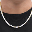 Load image into Gallery viewer, Round Cut Tennis Chain (5mm) in Yellow Gold