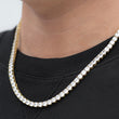 Load image into Gallery viewer, Round Cut Tennis Chain (5mm) in Yellow Gold