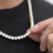 Load image into Gallery viewer, Round Cut Tennis Chain (5mm) in Yellow Gold