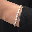 Load image into Gallery viewer, Round Cut Tennis Bracelet (5mm) in Yellow Gold