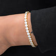 Load image into Gallery viewer, Round Cut Tennis Bracelet (5mm) in Yellow Gold