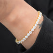 Load image into Gallery viewer, Round Cut Tennis Bracelet (5mm) in Yellow Gold