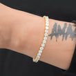 Load image into Gallery viewer, Round Cut Tennis Bracelet (5mm) in Yellow Gold