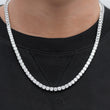 Load image into Gallery viewer, Round Cut Tennis Chain (5mm) in White Gold
