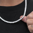 Load image into Gallery viewer, Round Cut Tennis Chain (5mm) in White Gold