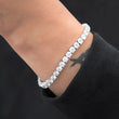Load image into Gallery viewer, Round Cut Tennis Bracelet (5mm) in White Gold
