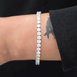 Load image into Gallery viewer, Round Cut Tennis Bracelet (5mm) in White Gold