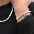Load image into Gallery viewer, Round Cut Tennis Bracelet (5mm) in White Gold