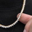 Load image into Gallery viewer, Round Cut 3 Prong Tennis Chain (3mm) in Yellow Gold