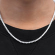 Load image into Gallery viewer, Round Cut 3 Prong Tennis Chain (3mm) in White Gold