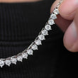 Load image into Gallery viewer, Round Cut 3 Prong Tennis Chain (3mm) in White Gold