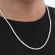 Load image into Gallery viewer, Round Cut Tennis Chain (3mm) in Yellow Gold