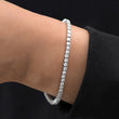 Load image into Gallery viewer, Round Cut Tennis Bracelet (3mm) in White Gold