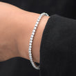Load image into Gallery viewer, Round Cut Tennis Bracelet (3mm) in White Gold