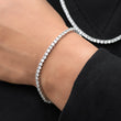 Load image into Gallery viewer, Round Cut Tennis Bracelet (3mm) in White Gold