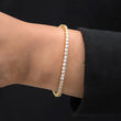 Load image into Gallery viewer, Round Cut Tennis Bracelet (3mm) in Yellow Gold