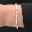 Load image into Gallery viewer, Round Cut Tennis Bracelet (3mm) in Yellow Gold