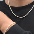 Load image into Gallery viewer, Round Cut Tennis Bracelet (3mm) in Yellow Gold