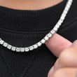 Load image into Gallery viewer, Round Cut Tennis Chain (4mm) in White Gold