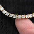 Load image into Gallery viewer, Round Cut Tennis Chain (4mm)  in Yellow Gold