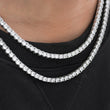 Load image into Gallery viewer, Round Cut Tennis Chain (4mm) in White Gold