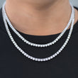 Load image into Gallery viewer, BUNDLE - 4mm Round Cut Tennis Chain 2PCS in White Gold