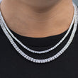 Load image into Gallery viewer, BUNDLE - 5mm Baguette Tennis Chain + 3mm Round Cut Tennis Chain