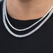 Load image into Gallery viewer, BUNDLE - 5mm Baguette Tennis Chain + 3mm Round Cut Tennis Chain