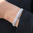 Load image into Gallery viewer, BUNDLE - 3mm Round Cut Tennis Bracelet +5mm Round Cut Tennis Bracelet