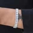 Load image into Gallery viewer, BUNDLE - 3mm Round Cut Tennis Bracelet +5mm Round Cut Tennis Bracelet