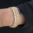 Load image into Gallery viewer, BUNDLE - 5mm Round Cut Tennis Bracelet +12mm Diamond Prong Cuban Link Bracelet