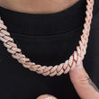 Load image into Gallery viewer, Prong Cuban Link Choker (12mm) in Rose Gold