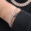 Load image into Gallery viewer, Prong Cuban Link Bracelet (12mm) in Rose Gold