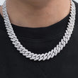 Load image into Gallery viewer, Prong Cuban Link Choker (12mm) in White Gold