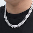 Load image into Gallery viewer, Prong Cuban Link Choker (12mm) in White Gold
