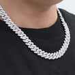Load image into Gallery viewer, Prong Cuban Link Choker (12mm) in White Gold