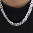 Load image into Gallery viewer, Prong Cuban Link Choker (12mm) in White Gold