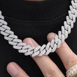 Load image into Gallery viewer, Prong Cuban Link Choker (12mm) in White Gold