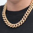 Load image into Gallery viewer, Baguette Cuban Chain (19mm) in Yellow Gold