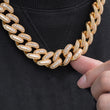 Load image into Gallery viewer, Baguette Cuban Chain (19mm) in Yellow Gold