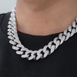 Load image into Gallery viewer, Miami Cuban Link Chain (19mm) in White Gold