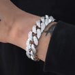 Load image into Gallery viewer, Miami Cuban Link Bracelet (19mm) in White Gold