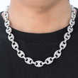 Load image into Gallery viewer, 12mm Diamond Link Chain in White Gold