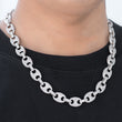 Load image into Gallery viewer, 12mm Diamond Link Chain in White Gold