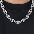 Load image into Gallery viewer, 12mm Diamond Link Chain in White Gold
